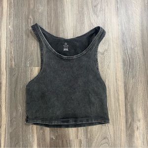 charcoal gray faded offline aerie cropped tank top